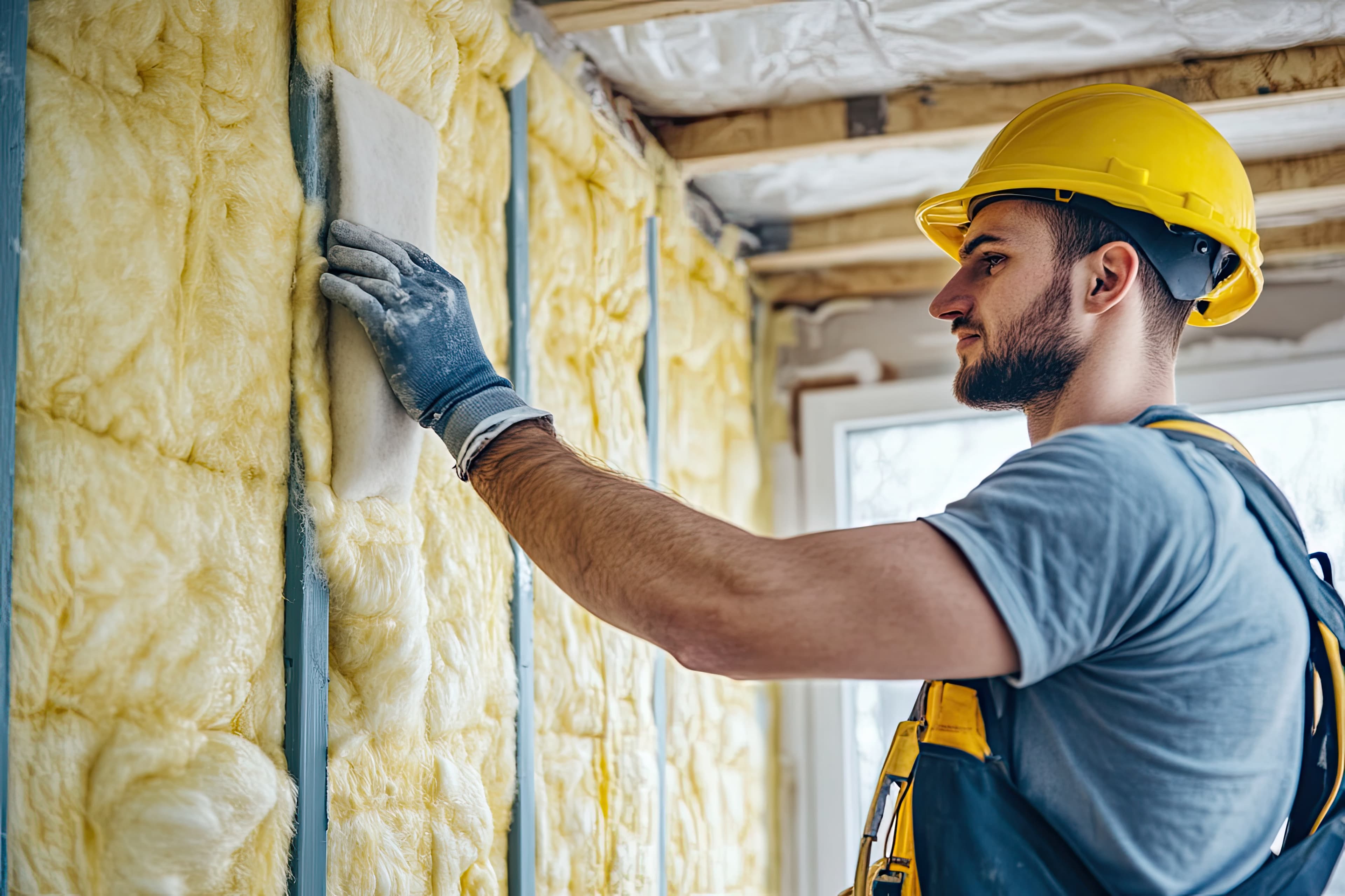 homme-installant-une-couche-d-isolation-thermique-sous-le-mur-a-l-aide-de-laine-mineral